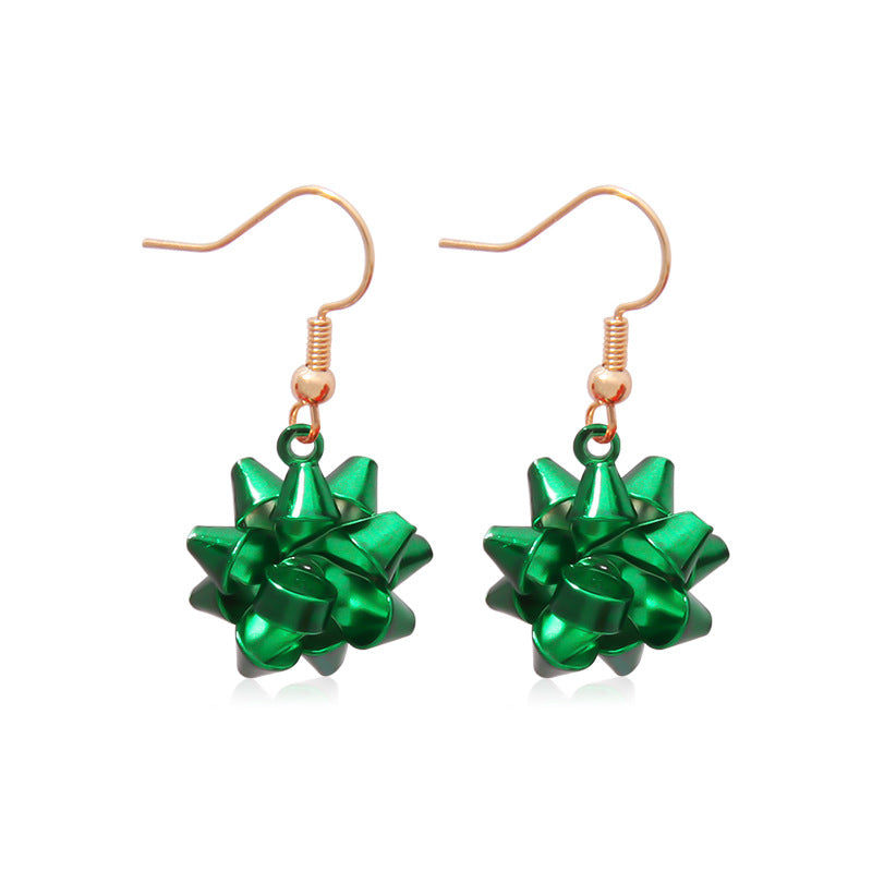 Wholesale Christmas Series Fashion Alloy Christmas Tree Old Man Bell Elk Candy Cane Earrings